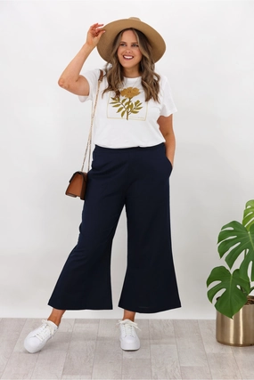 Max Comfort Relaxed Design Valeria Label Homer Pant Midnight Blue