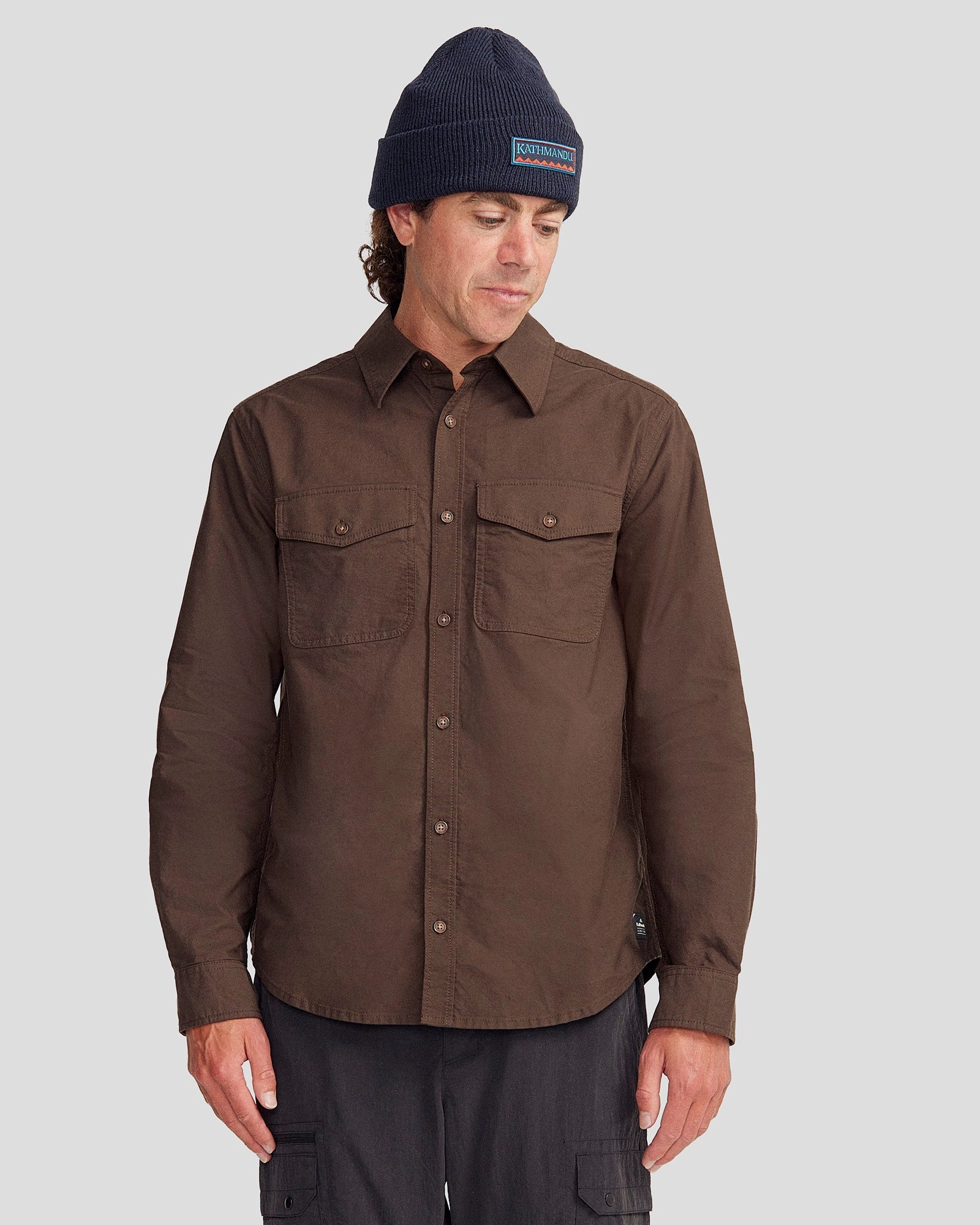 Vander HT Men's Long Sleeve Shirt - Cold Brew Easy Care Material