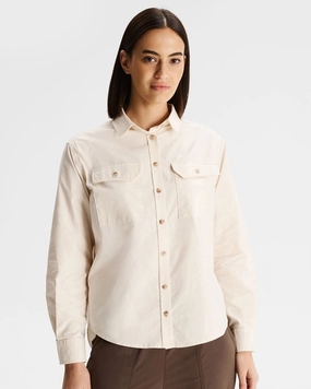 Vander HT Women's Long Sleeve Shirt - Natural Minimalist Look