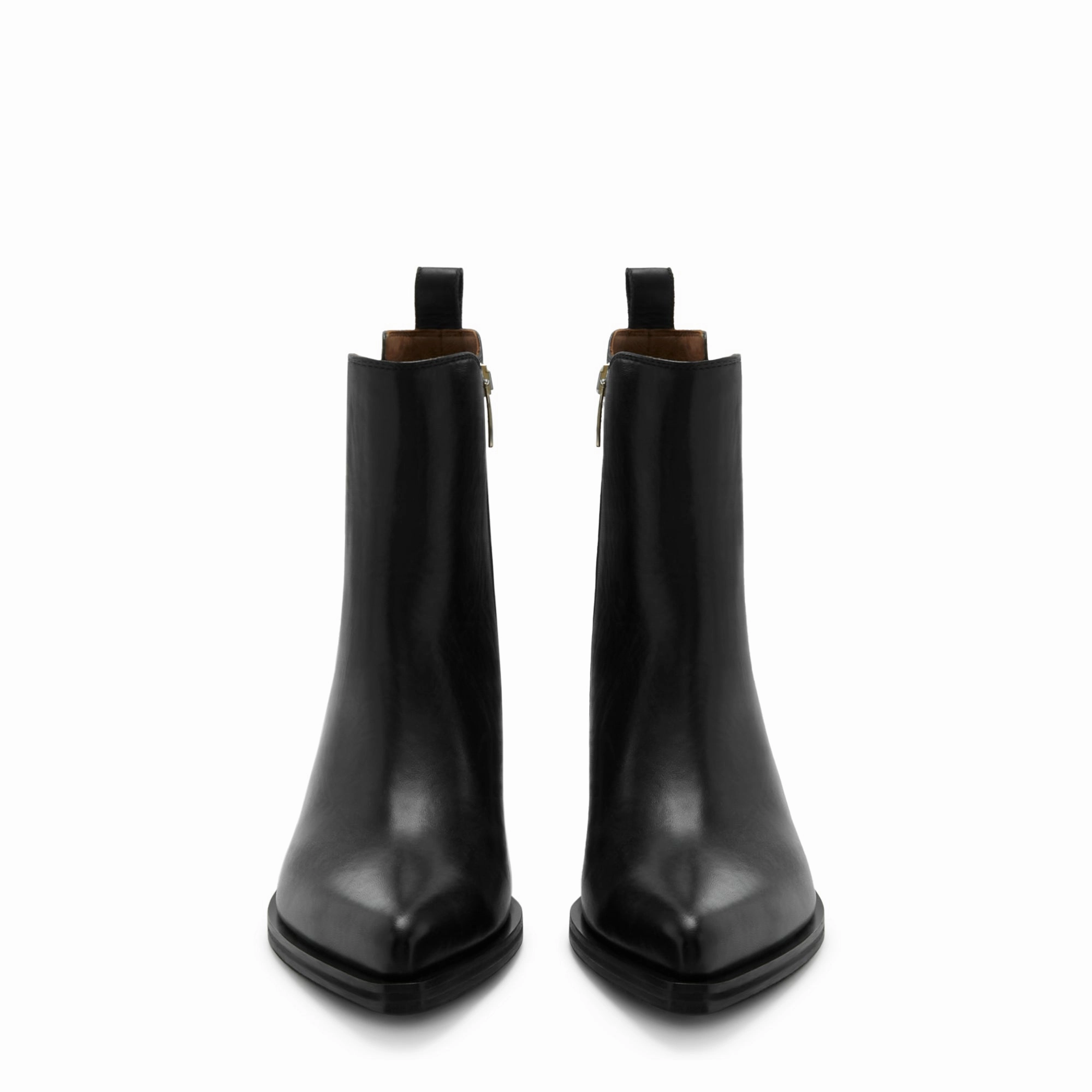 Built Tough Vend?me Amandine black calfskin leather boots
