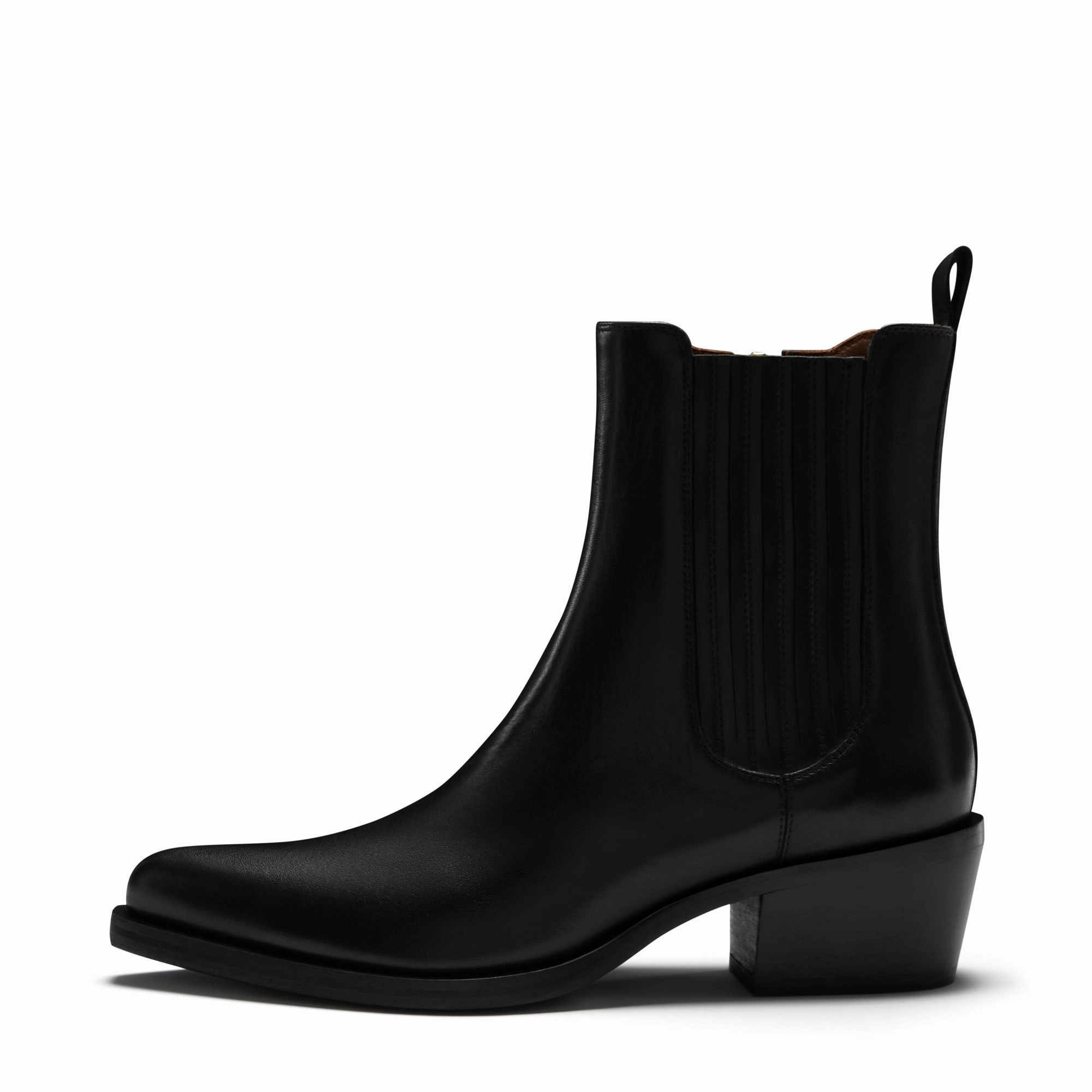 Low Profile Midsole Vend?me Amandine black calfskin leather boots
