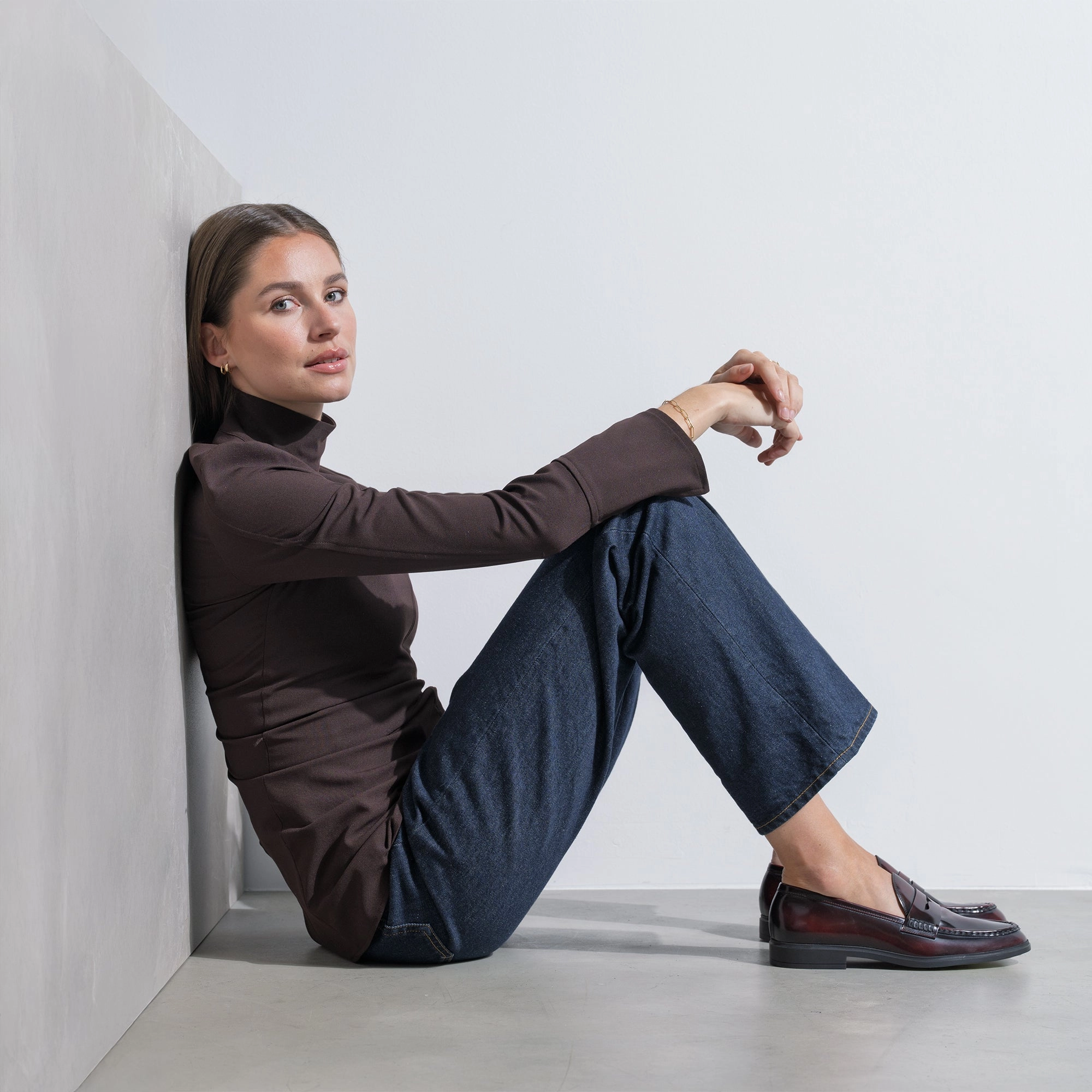 Elite Gathering Special Occasion Vend?me Blandine bordeaux red spazzolato leather loafers