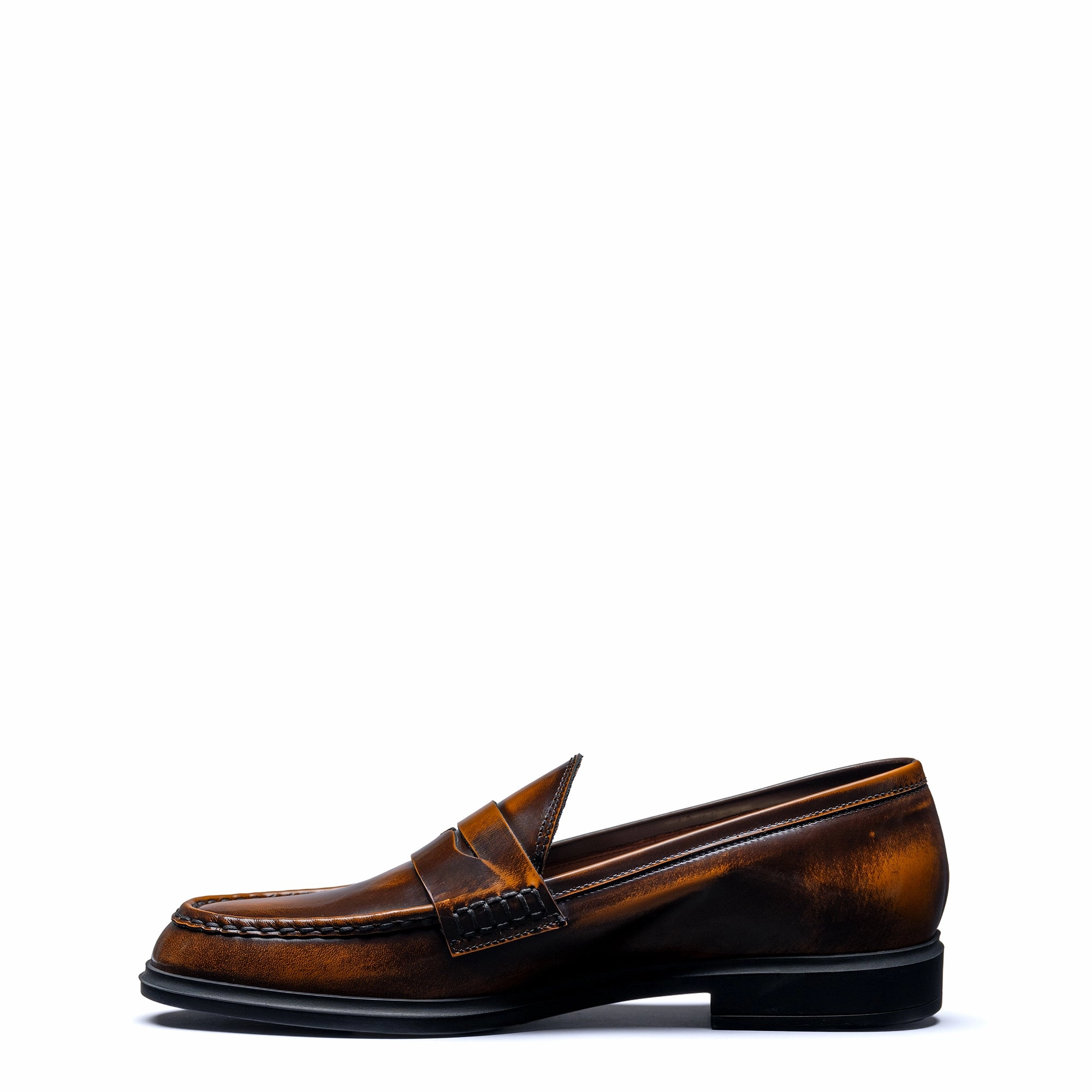 Vend?me Blandine cognac spazzolato leather loafers Warm Layers