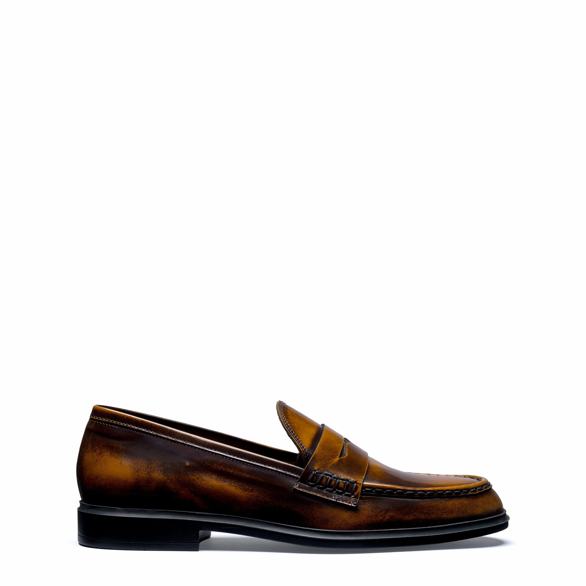Vend?me Blandine cognac spazzolato leather loafers Calm Appearance