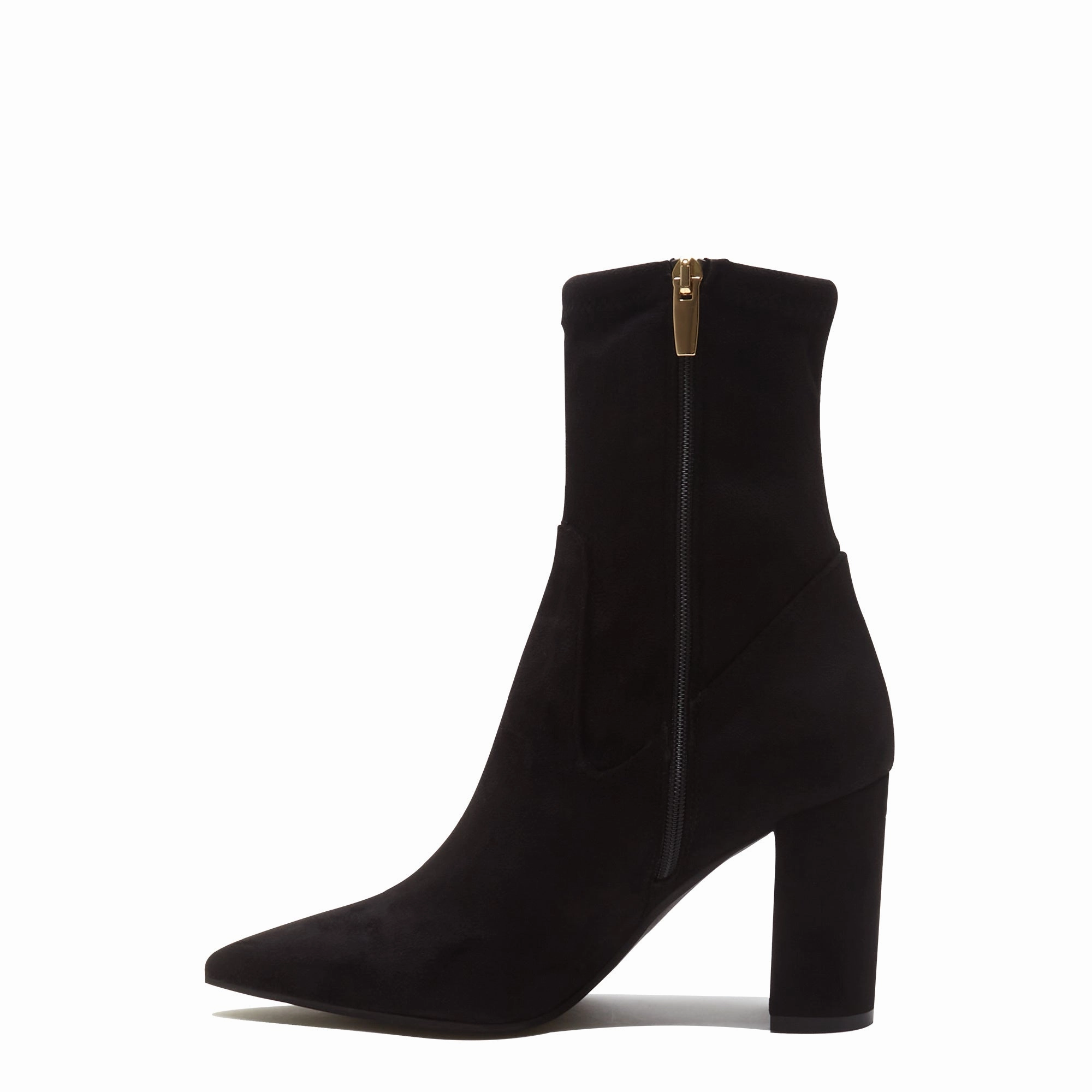 All-Weather Wear Vend?me Fem black nylon stretch suede heels