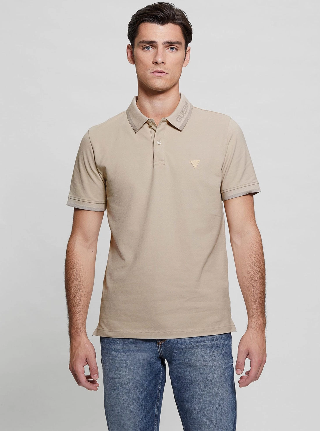 Eco Beige Lyle Short Sleeve Polo T-Shirt SnagProof