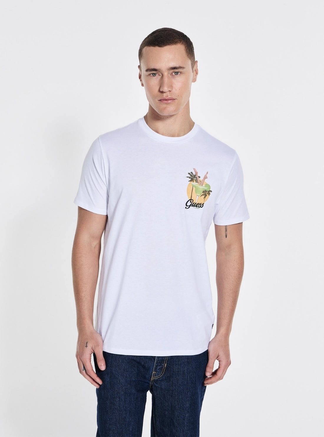 Tailored Placket AntiPillingTreatment Eco White Basic Pacific Beach Club T-Shirt