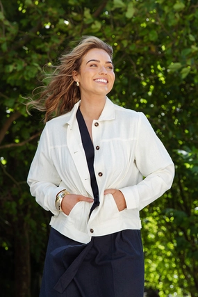 Elm Maylee Jacket Marshmallow DualLayer Weave