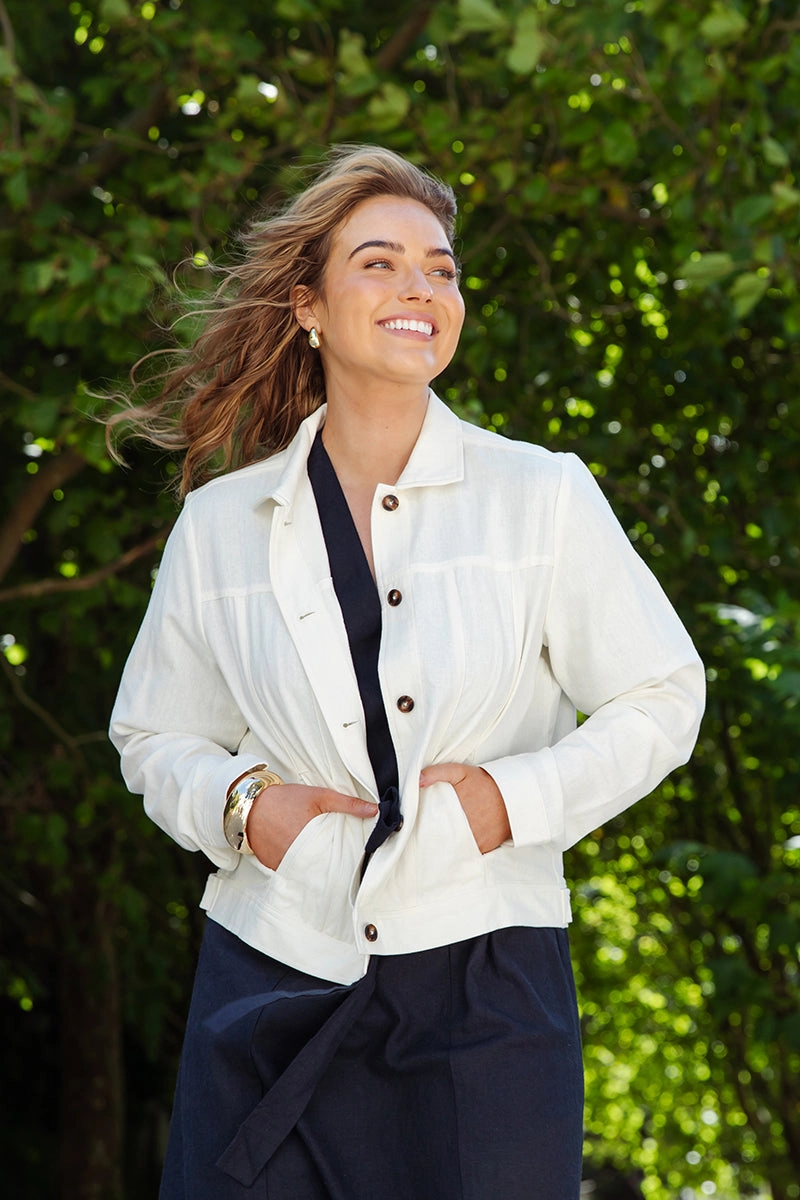 Elm Maylee Jacket Marshmallow DualLayer Weave