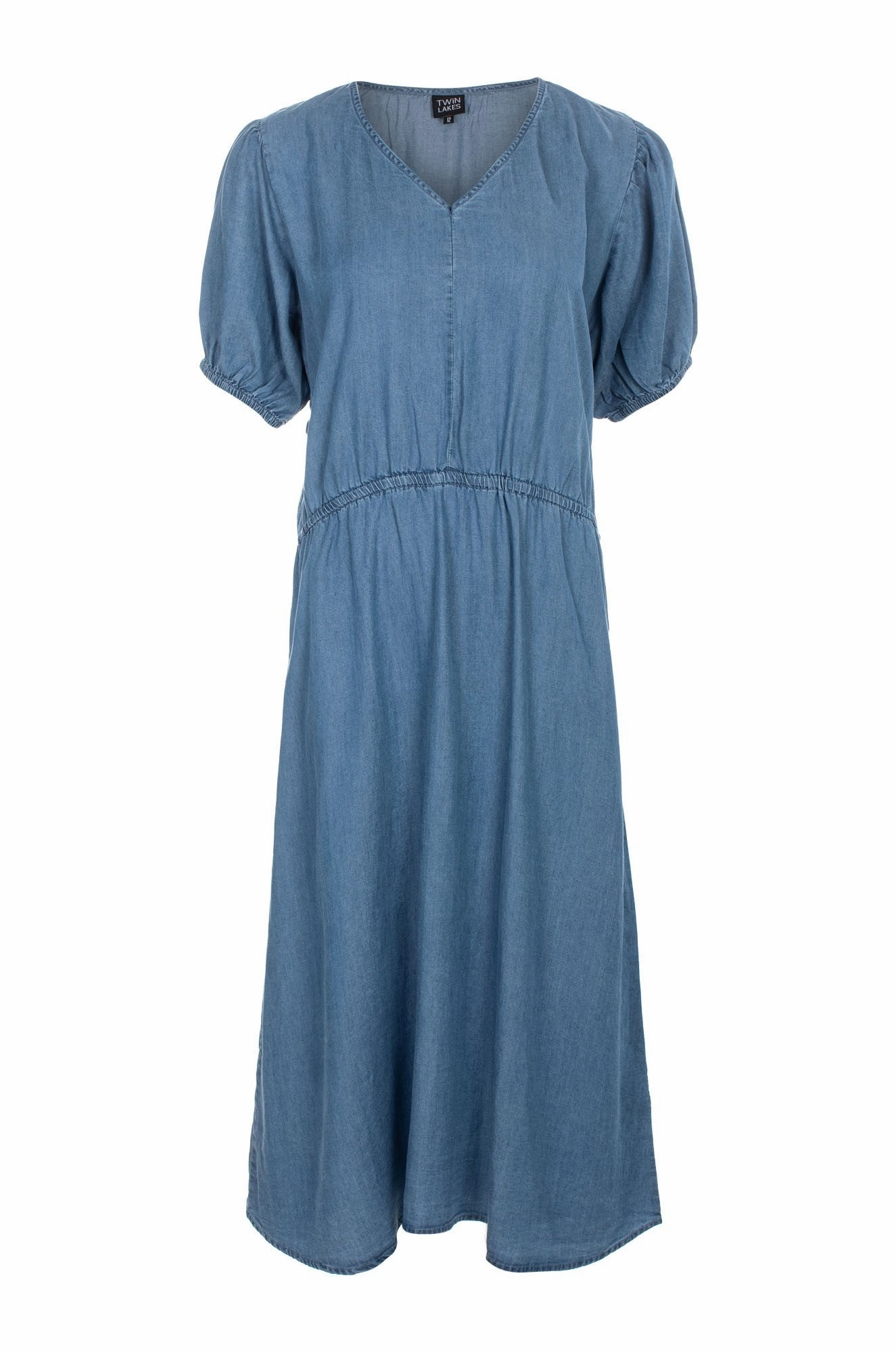 Asymmetrical hem Dress | LIGHT INDIGO | 6634C1