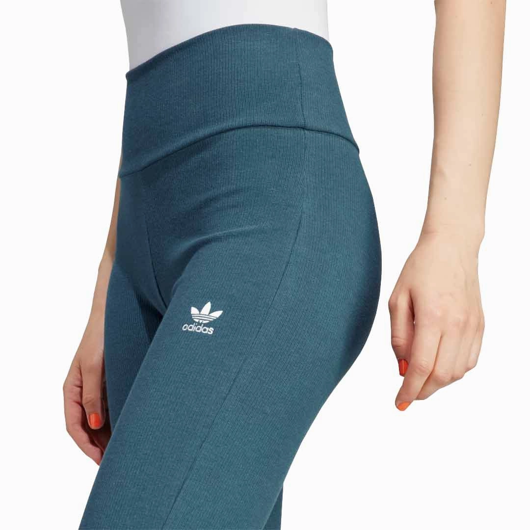 adidas - Women's Essentials Ribbed Flared Leggings (IJ5400) HighWaistSupport Plaid detail