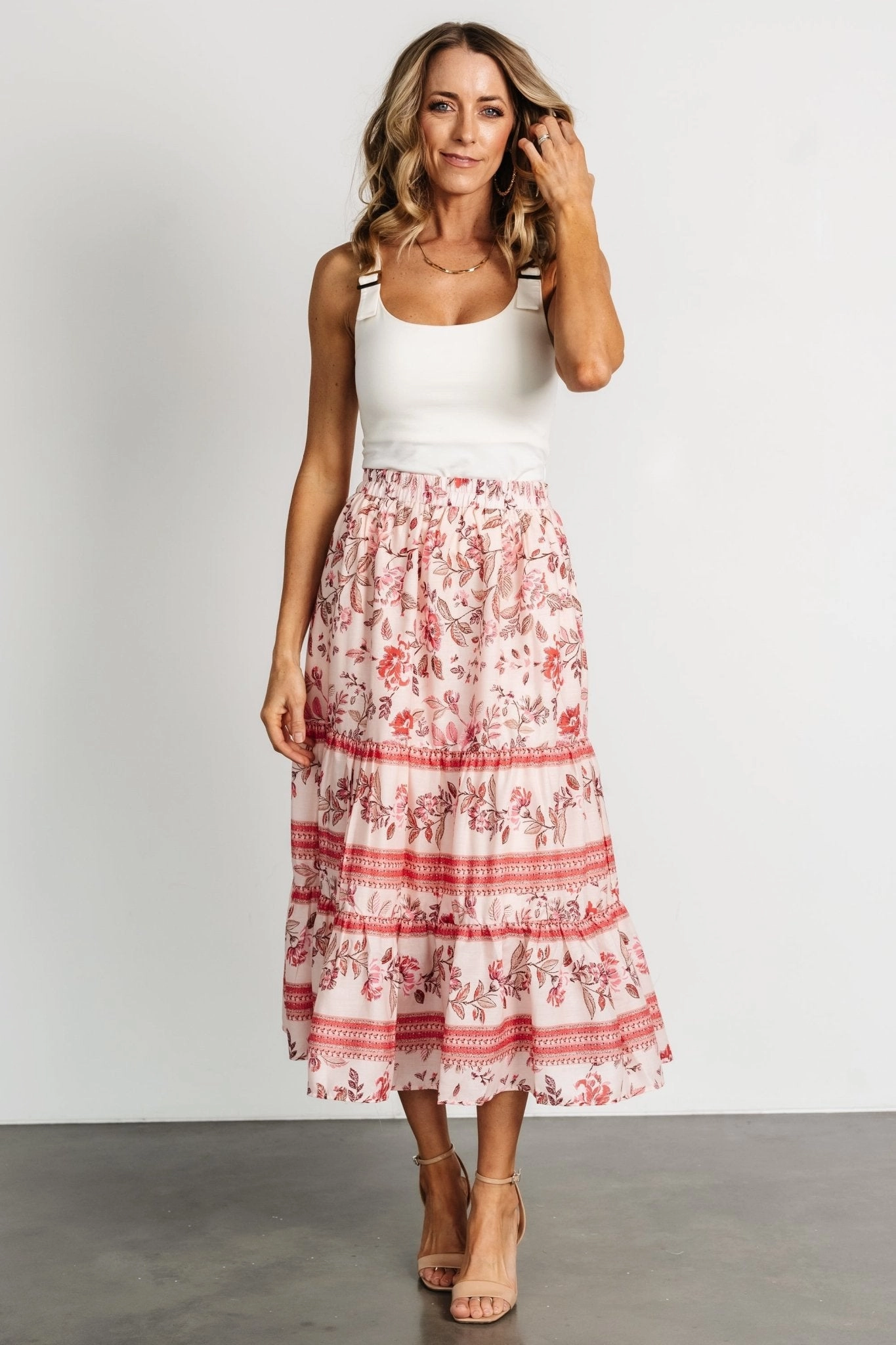 Meg Skirt | Blush Multi Creative Look