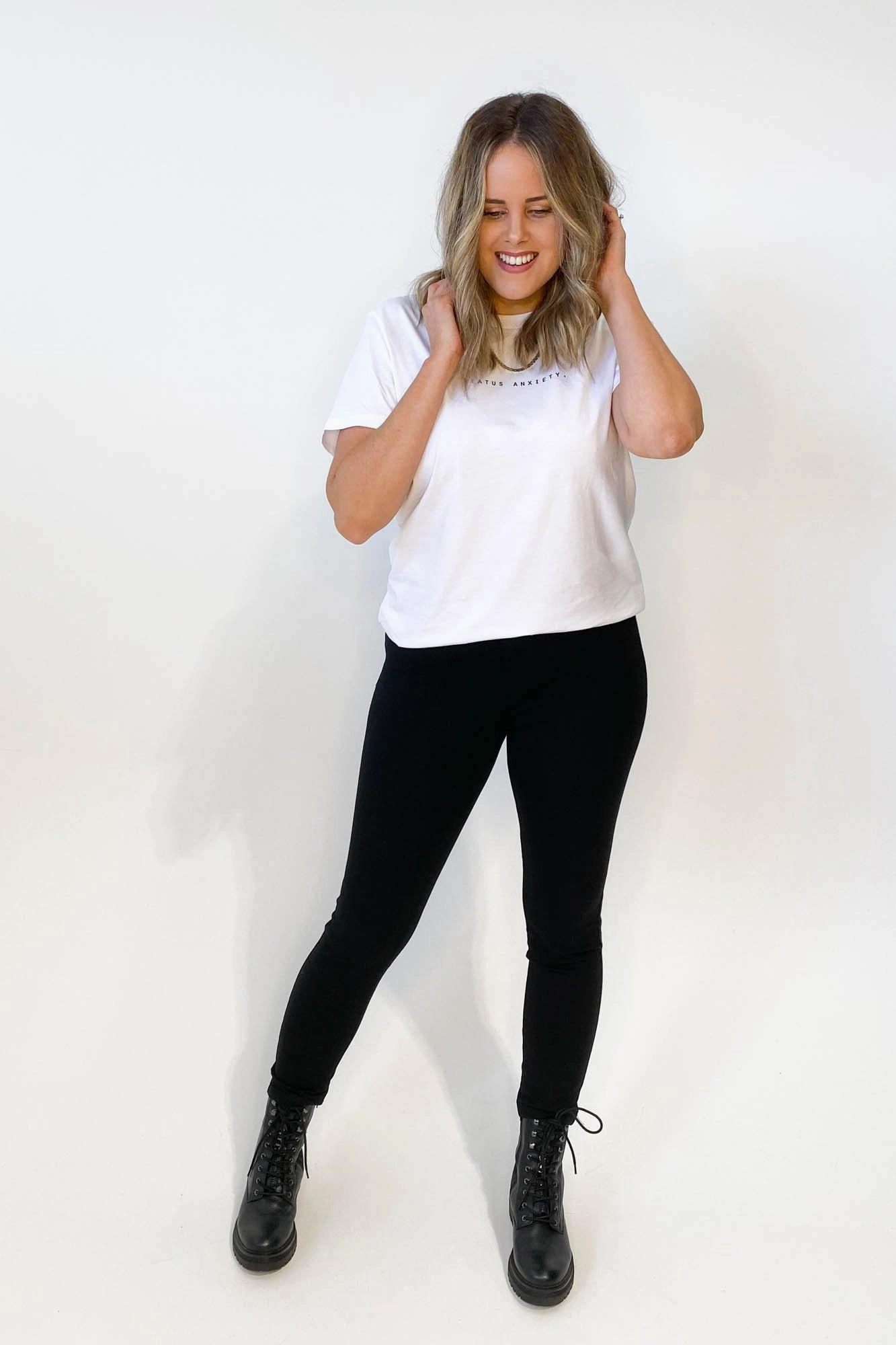 Eco Shopper Double Layer Wakee Denim Jayne Stretch Pant Black