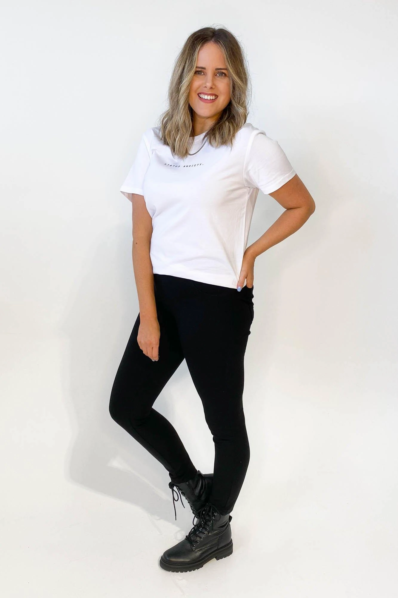 Reinforced Seams Wakee Denim Jayne Stretch Pant Black