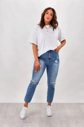 Stretch Panels Wakee Denim Spencer Jeans Blue