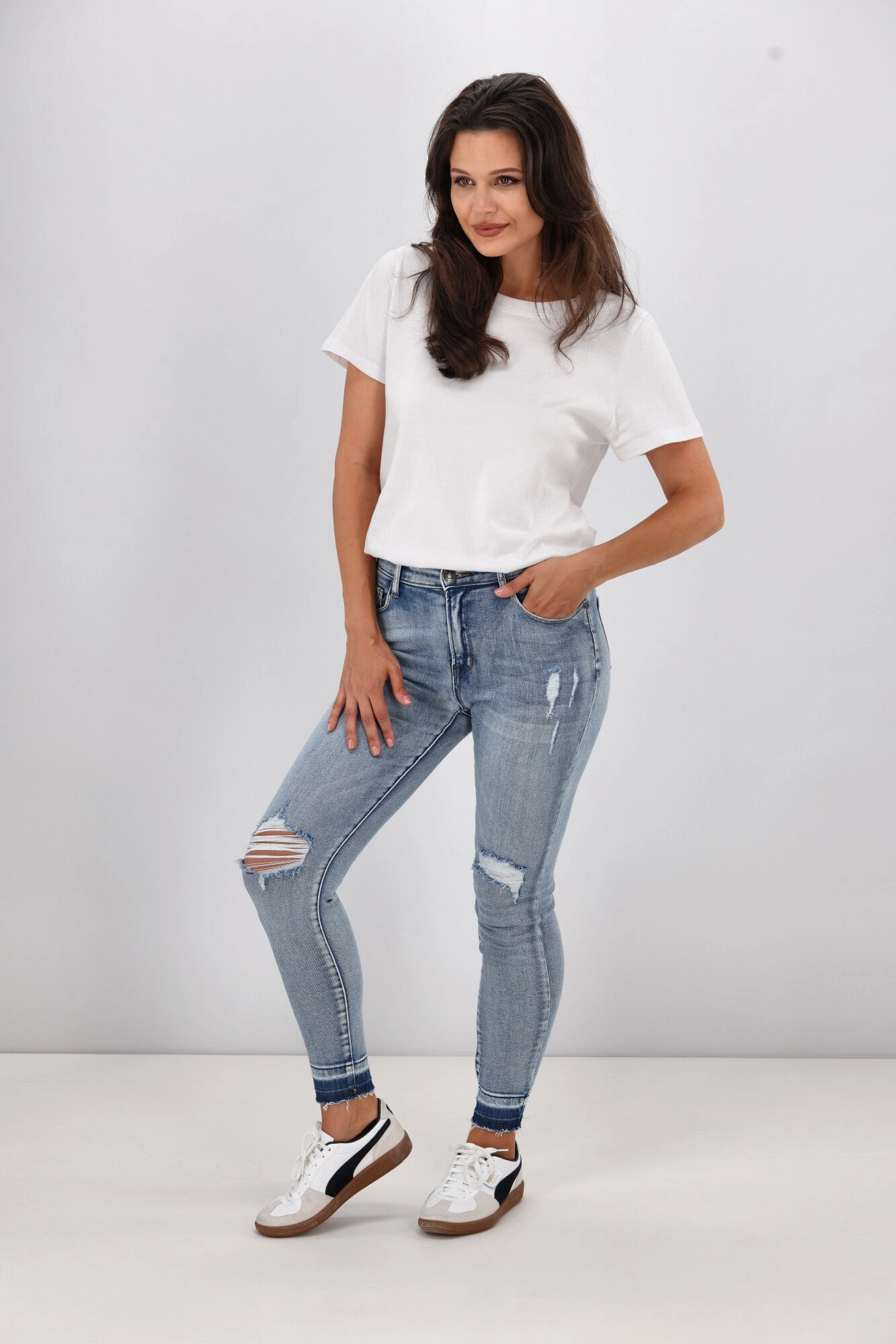 Soft Touch For Adults Wakee Georgia Ripped Jean Blue