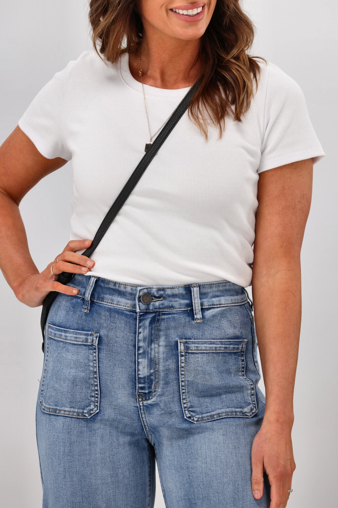 Wakee Lizzy Jean Washed Blue Fitness Training Maternity Wear Ultra Performance