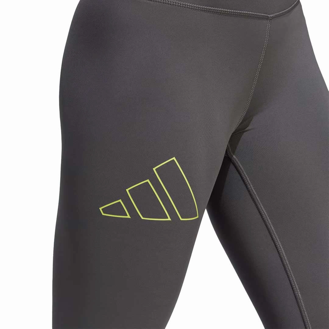 adidas - Women's Optime Hyperbright Training High-Rise 7/8 Tights (IL6623) Perfectly Relaxed Clean Lines