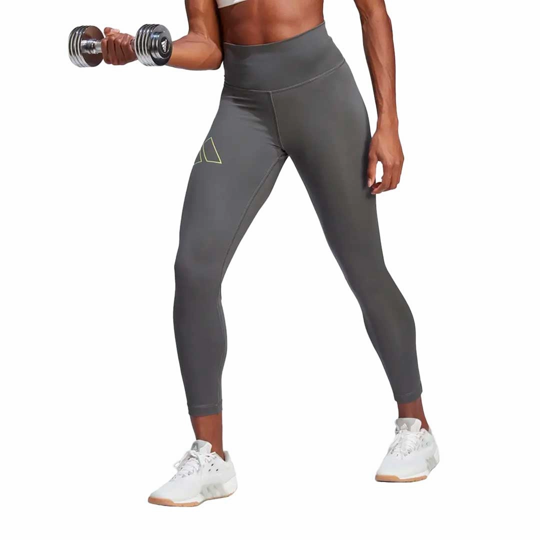 Tear Resistant Fabric adidas - Women's Optime Hyperbright Training High-Rise 7/8 Tights (IL6623)