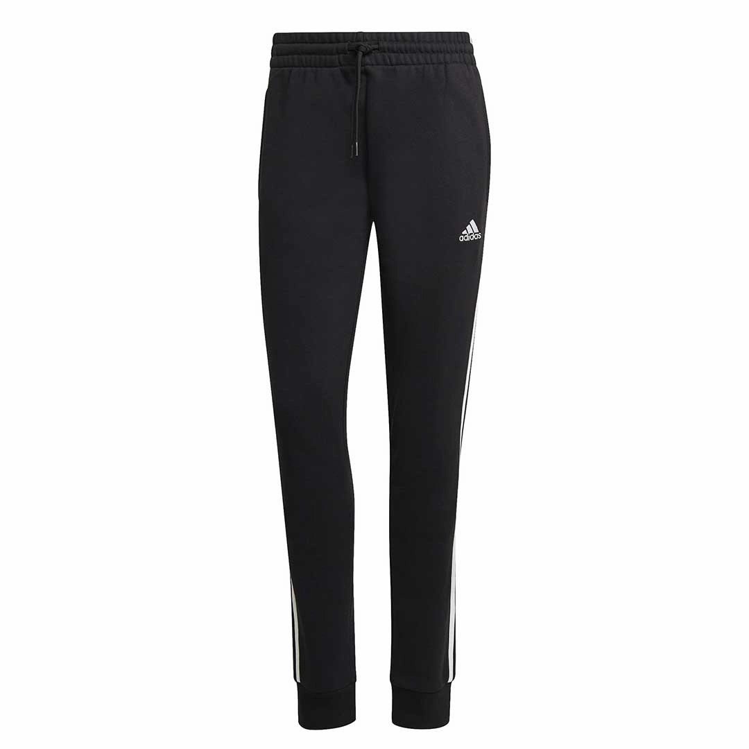 adidas - Women's Essentials 3 Stripes French Terry Cuffed Pants (IC8770) Wear Resistant Fabric