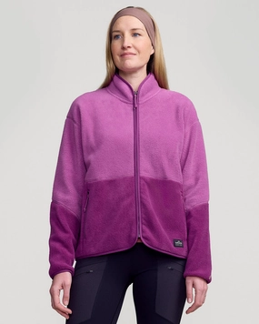 Non Irritating Edging Women's Trailhead Fleece Jacket - Berry/Washed Berry