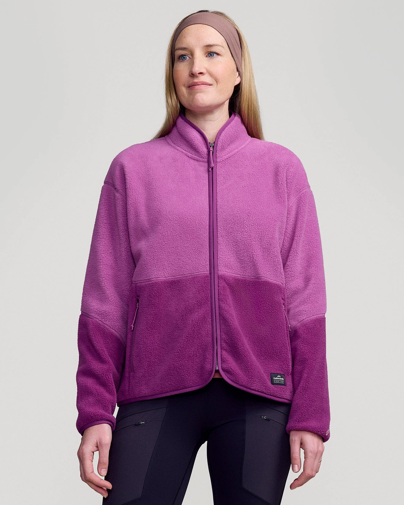 Women's Trailhead Fleece Jacket - Berry/Washed Berry Relaxed Daily Style