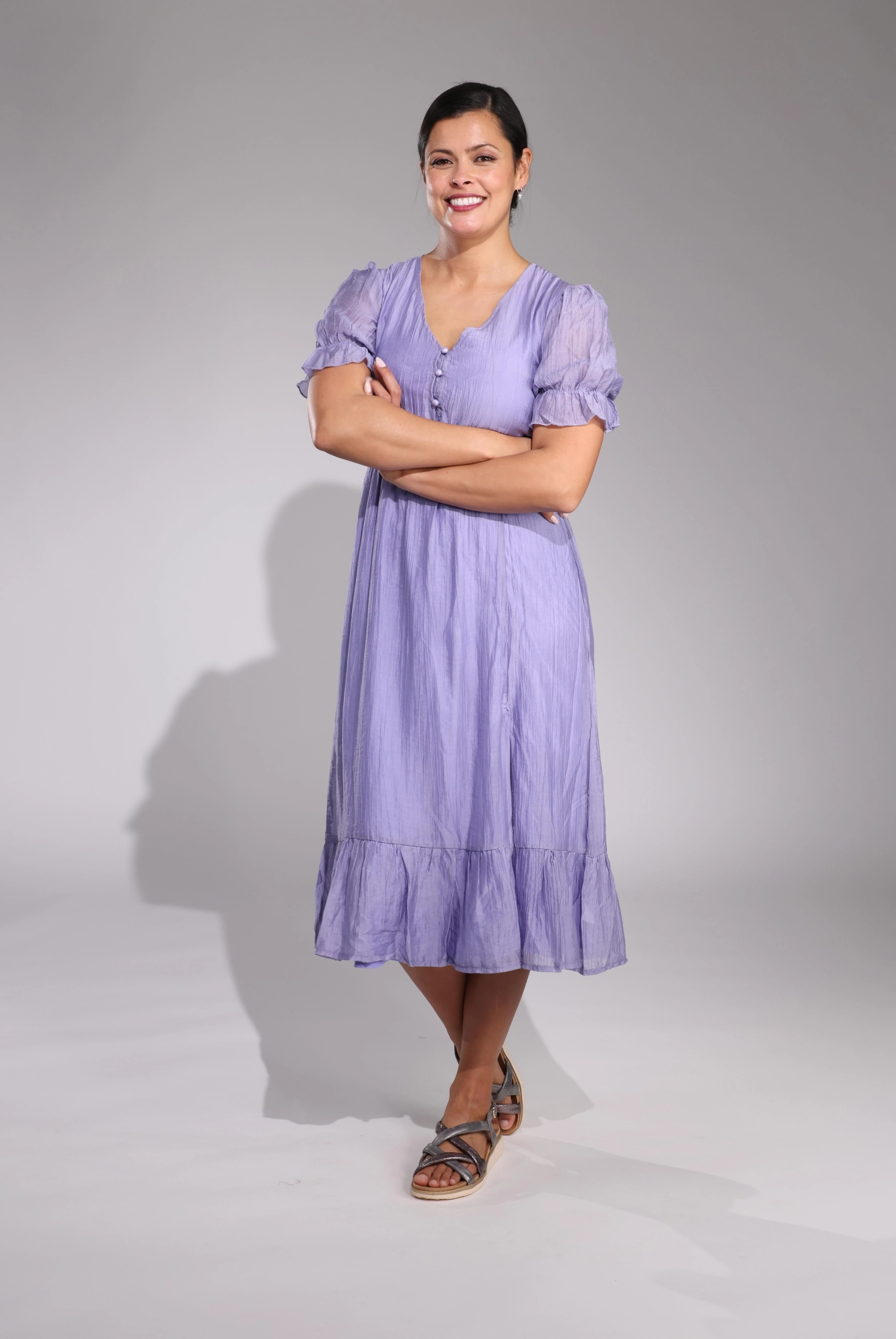 Midi Dress | LILAC | 0107C1 Relax Tones Summer Wardrobe