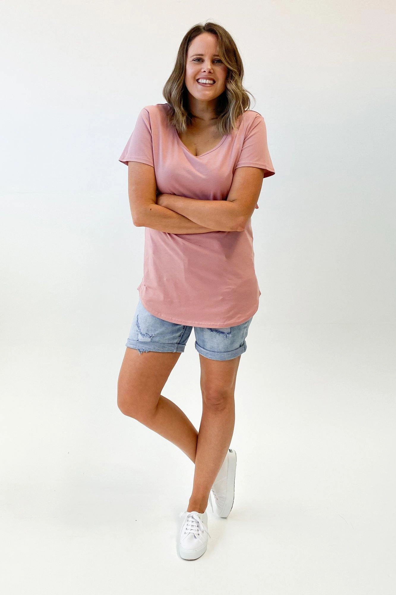 AS Colour Mali Tee Rose Slim Silhouette