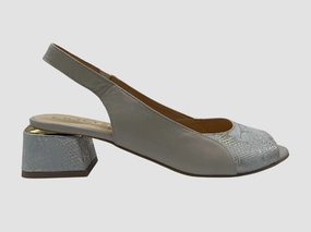 Women's Celeste Leather Slingback Pump ?C Ivory At-Home Style