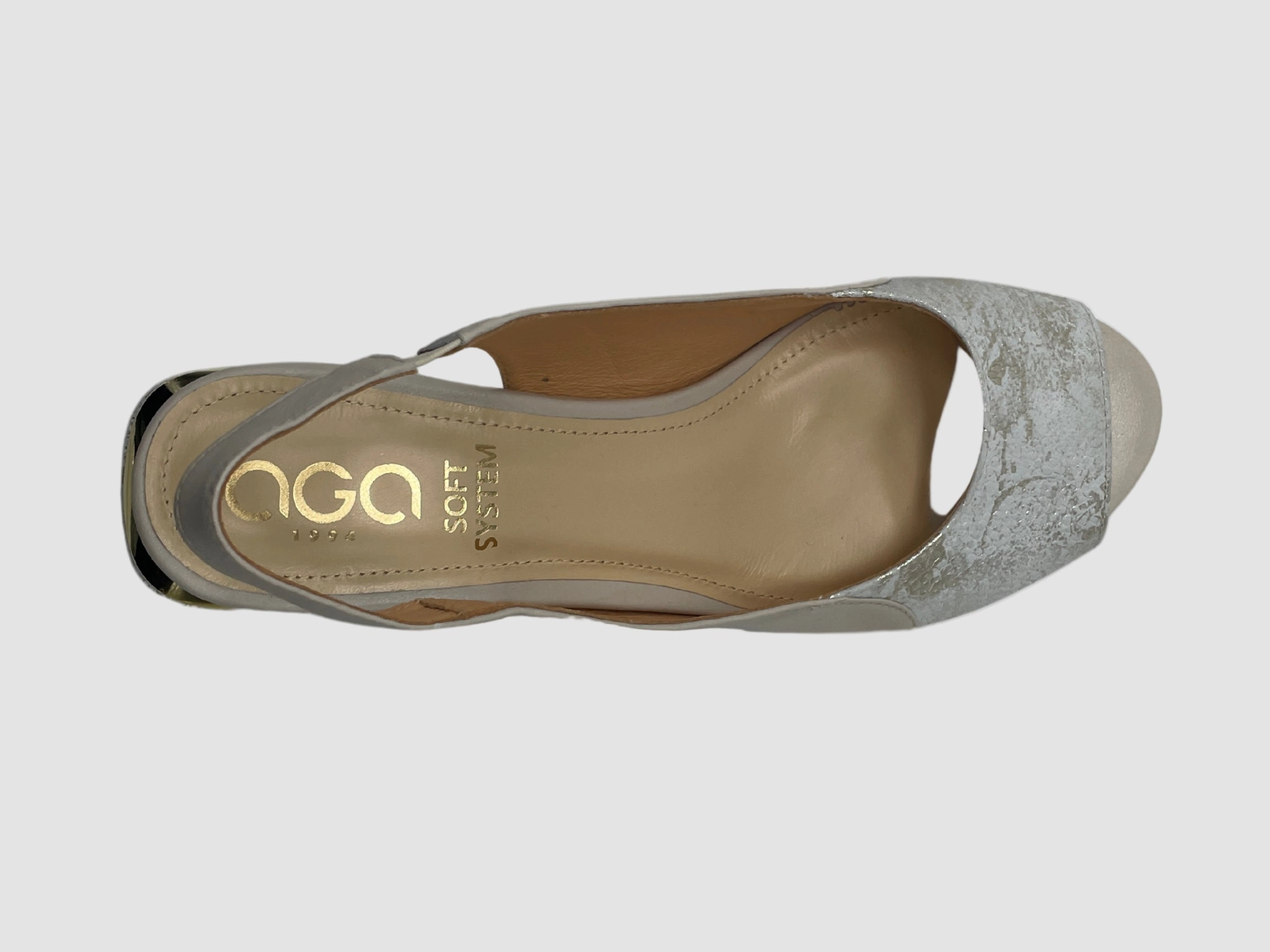 Women's Celeste Leather Slingback Pump ?C Ivory Sturdy Construction