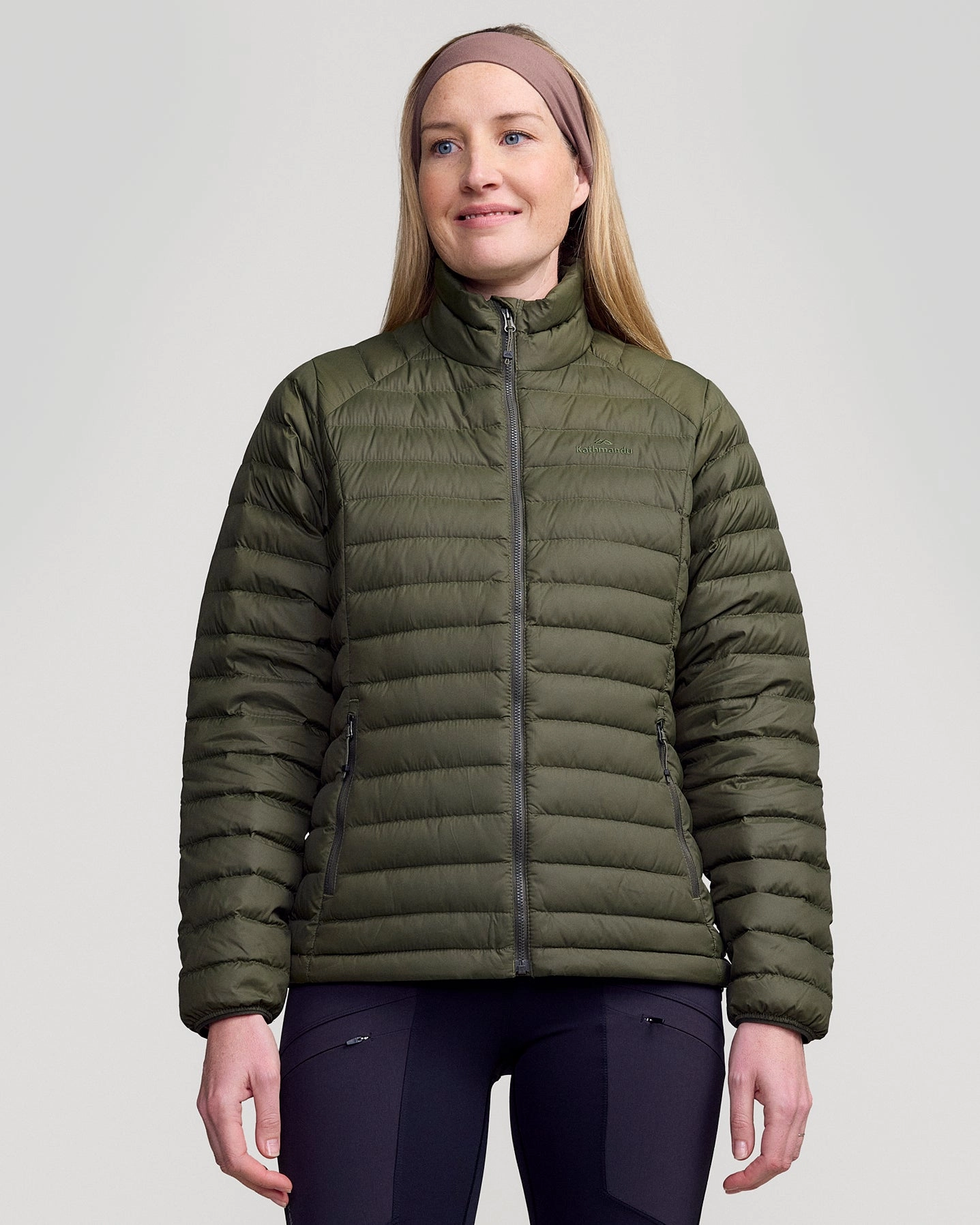Softshell Fabric DoubleLayeredEdges Women's Heli Down Jacket 4.0 - Light Moss