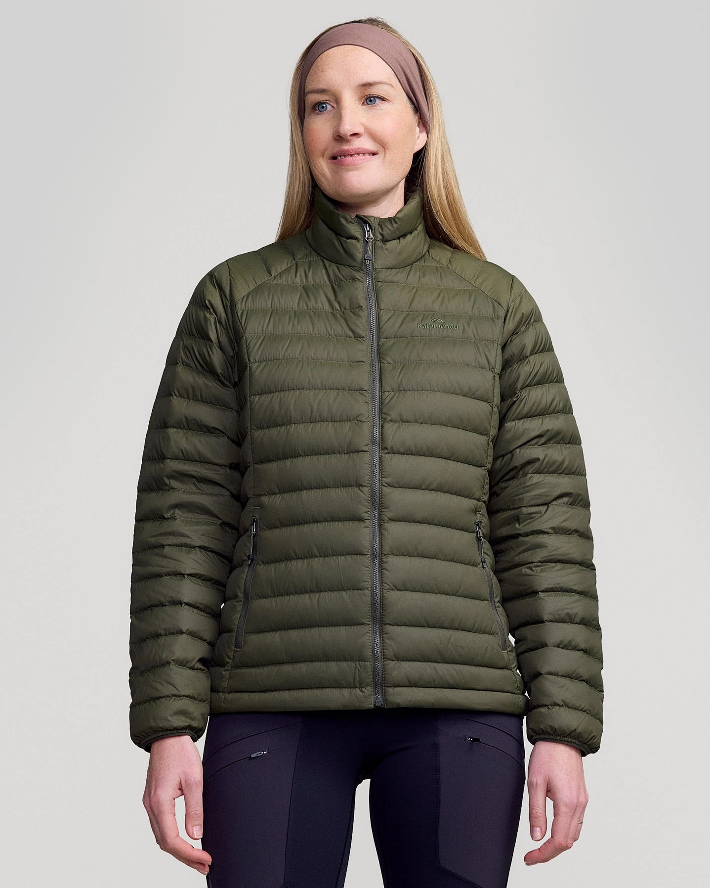 Women's Heli Down Jacket 4.0 - Light Moss Rain Guard
