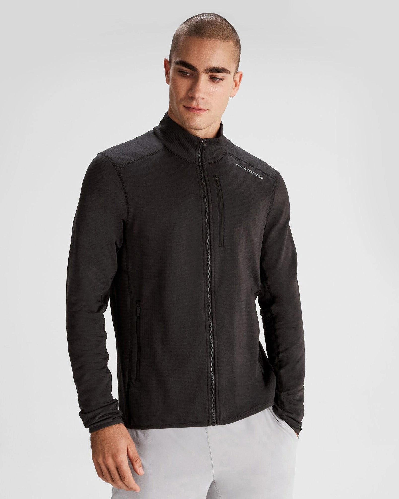 Men's Seeker Fleece Jacket - Black Stingray Moisture Managing Layer