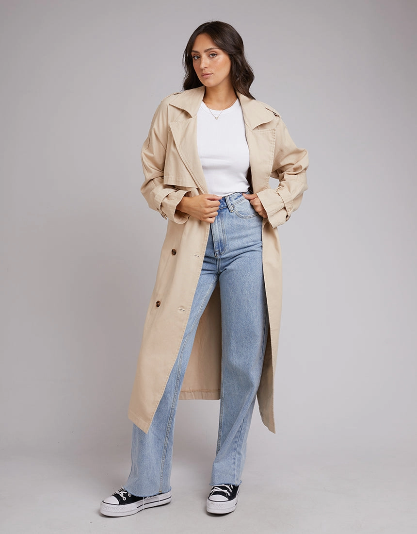 All About Eve Trench Coat Tan Easy Comfort