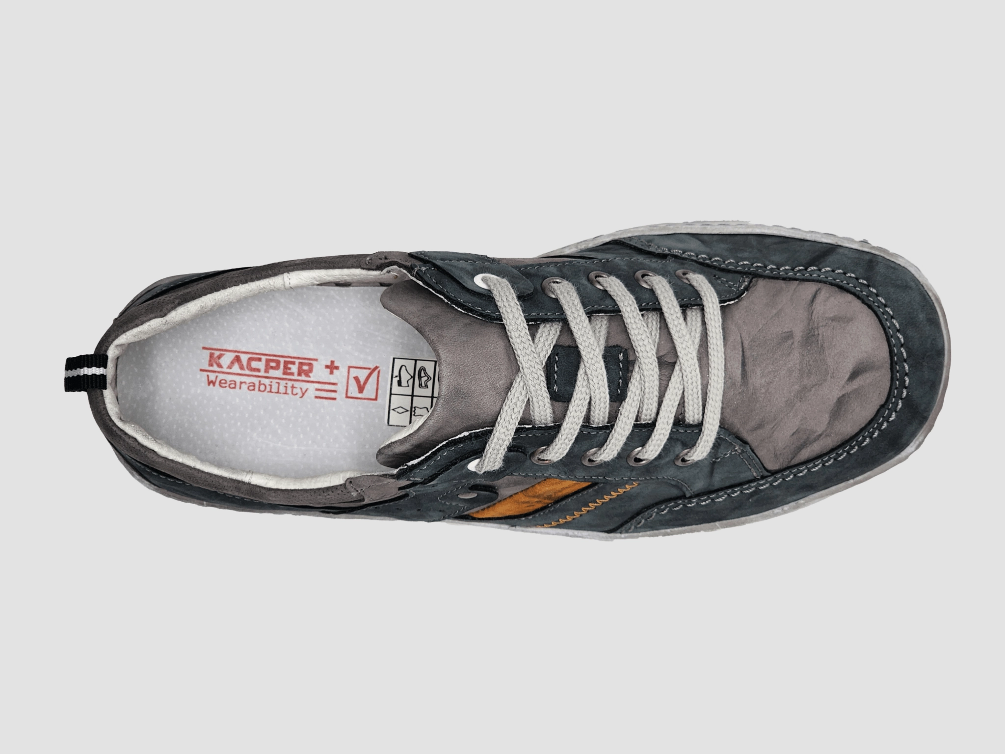 Men's All-Day Leather Shoes - Grey Freedom Steps Sunrise Hike