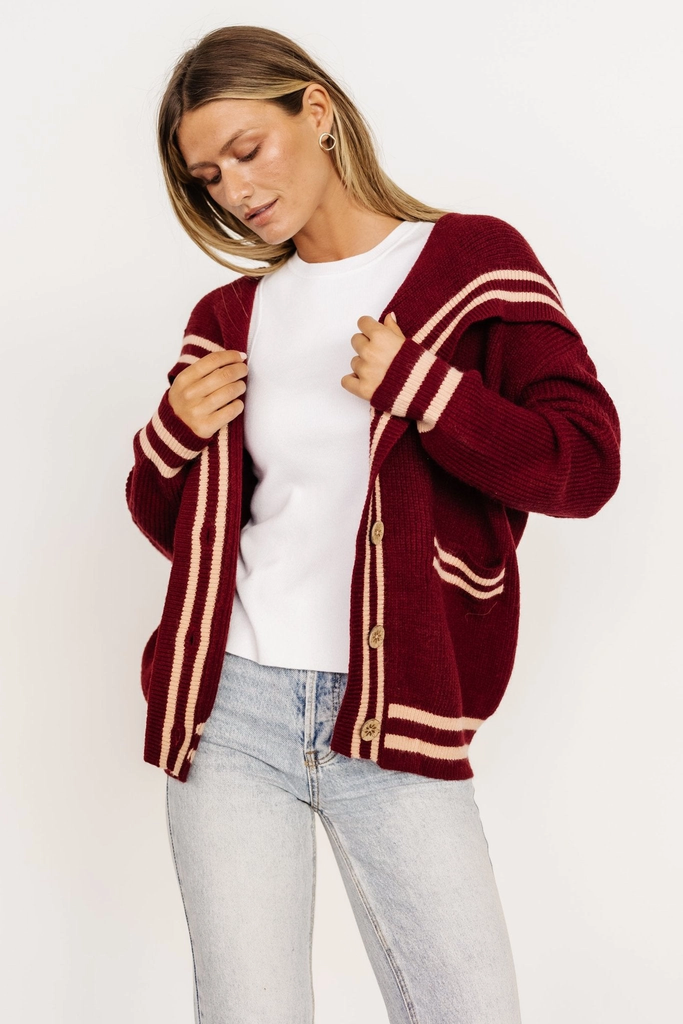 sporty wear Corbett Knit Cardigan | Burgundy
