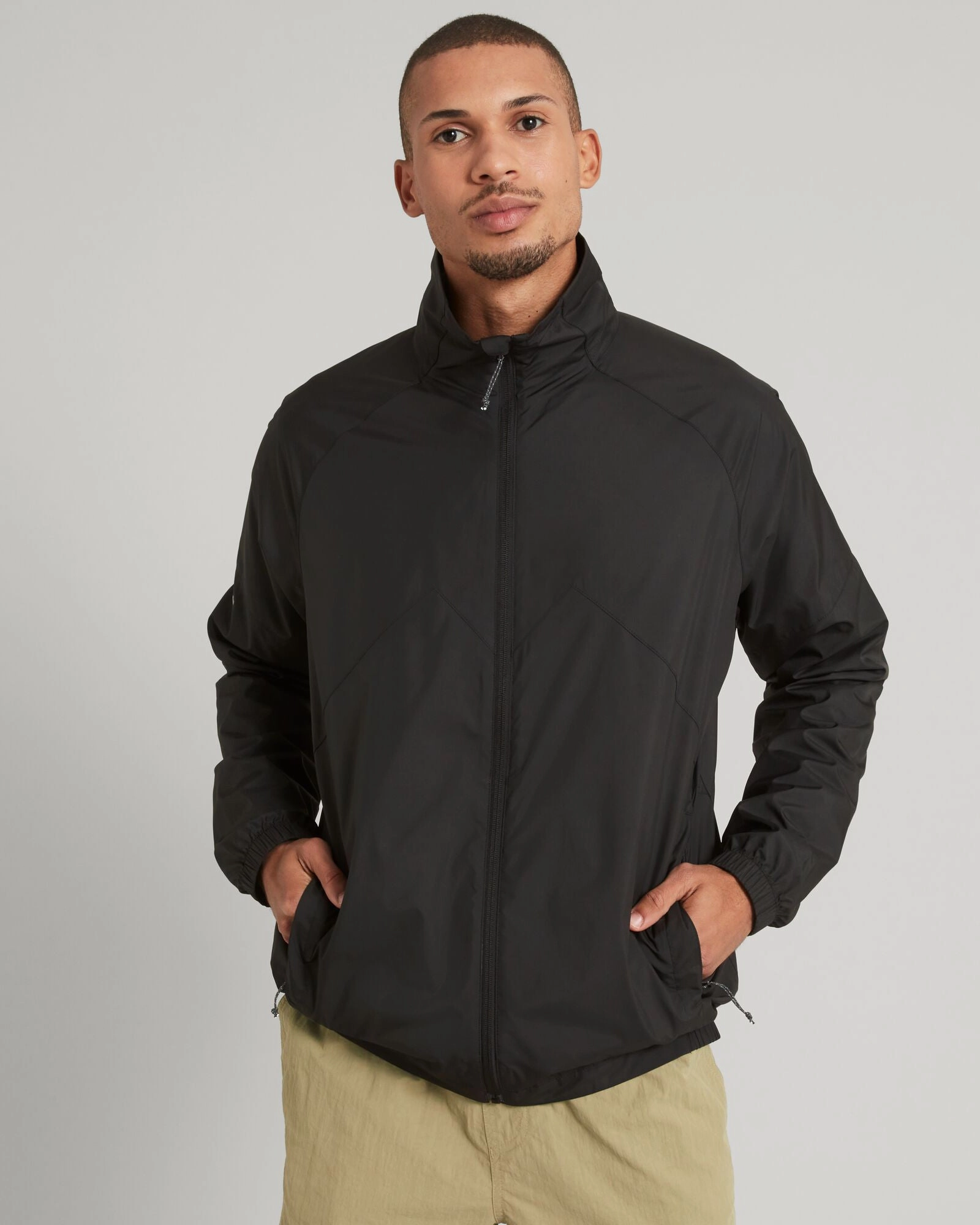 WND-Chaser Men's Windbreaker Jacket - Black Eco Friendly Coating Light Activated Cooling