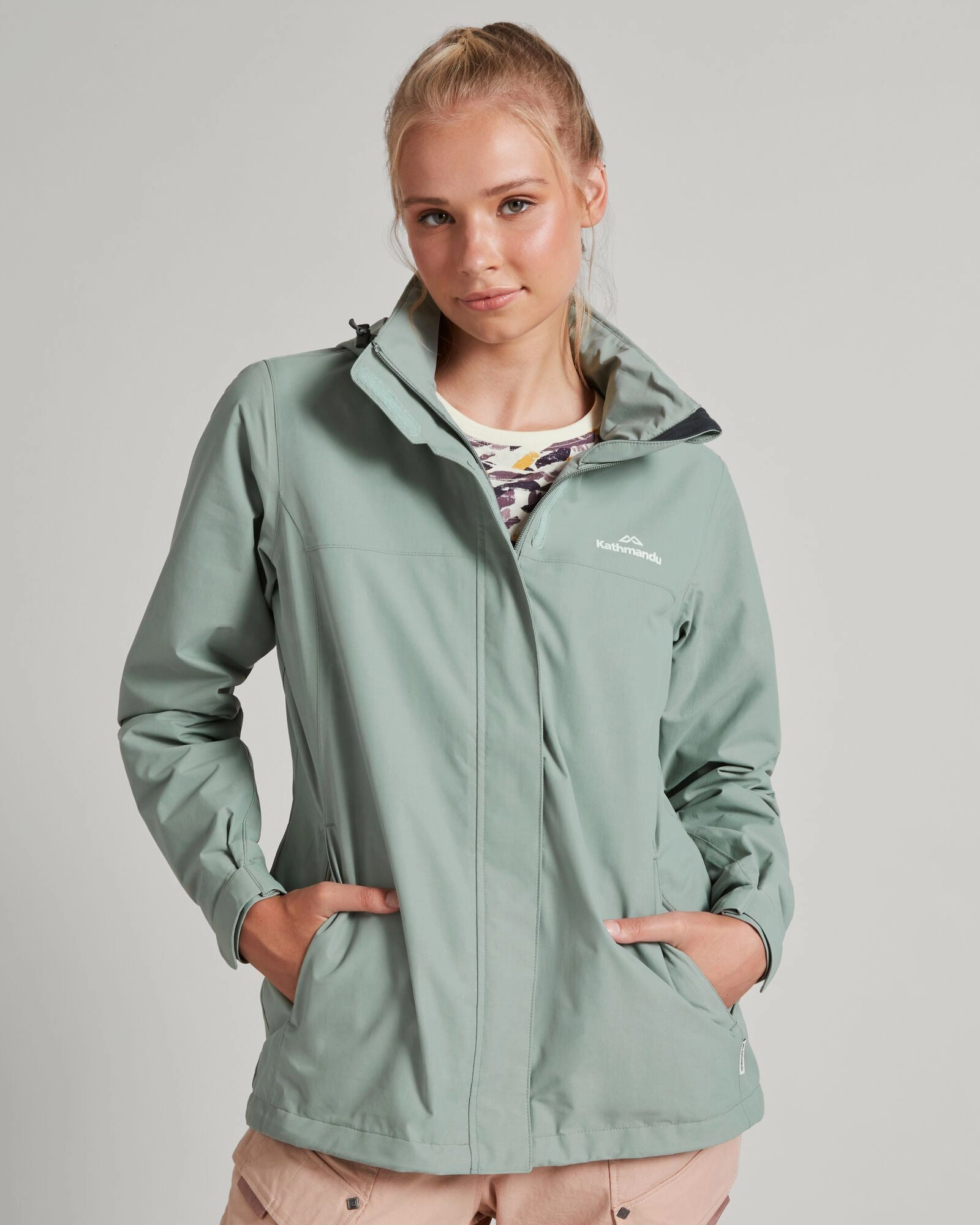 Women's Andulo 2-layer Rain Jacket - Gum Tree Sun Protection Fabric