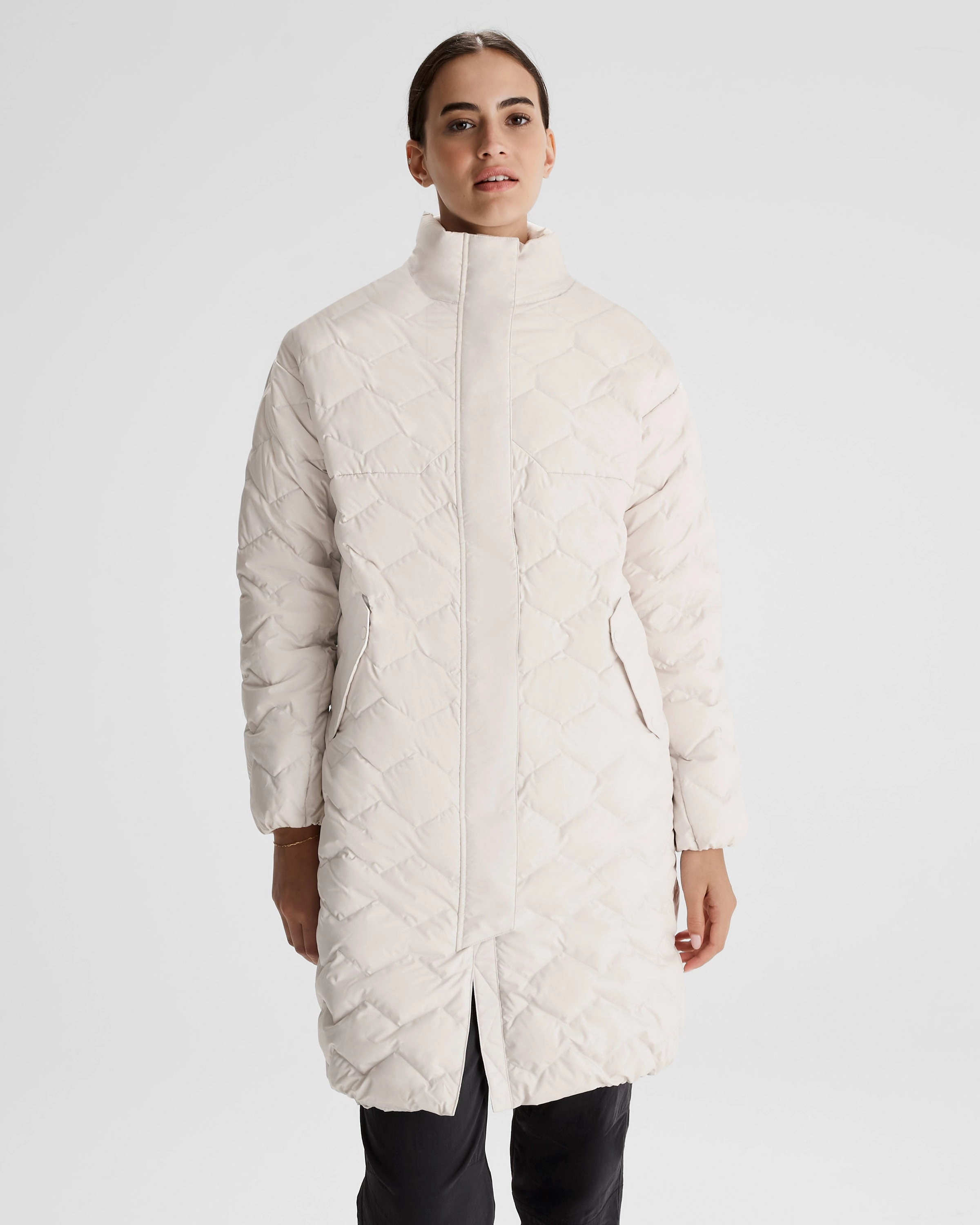 Women's Any Time Down Hooded Parka Jacket - Shroom Versatile Styling