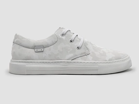 Waterproof Option Women's Camo Leather Sneaker - White