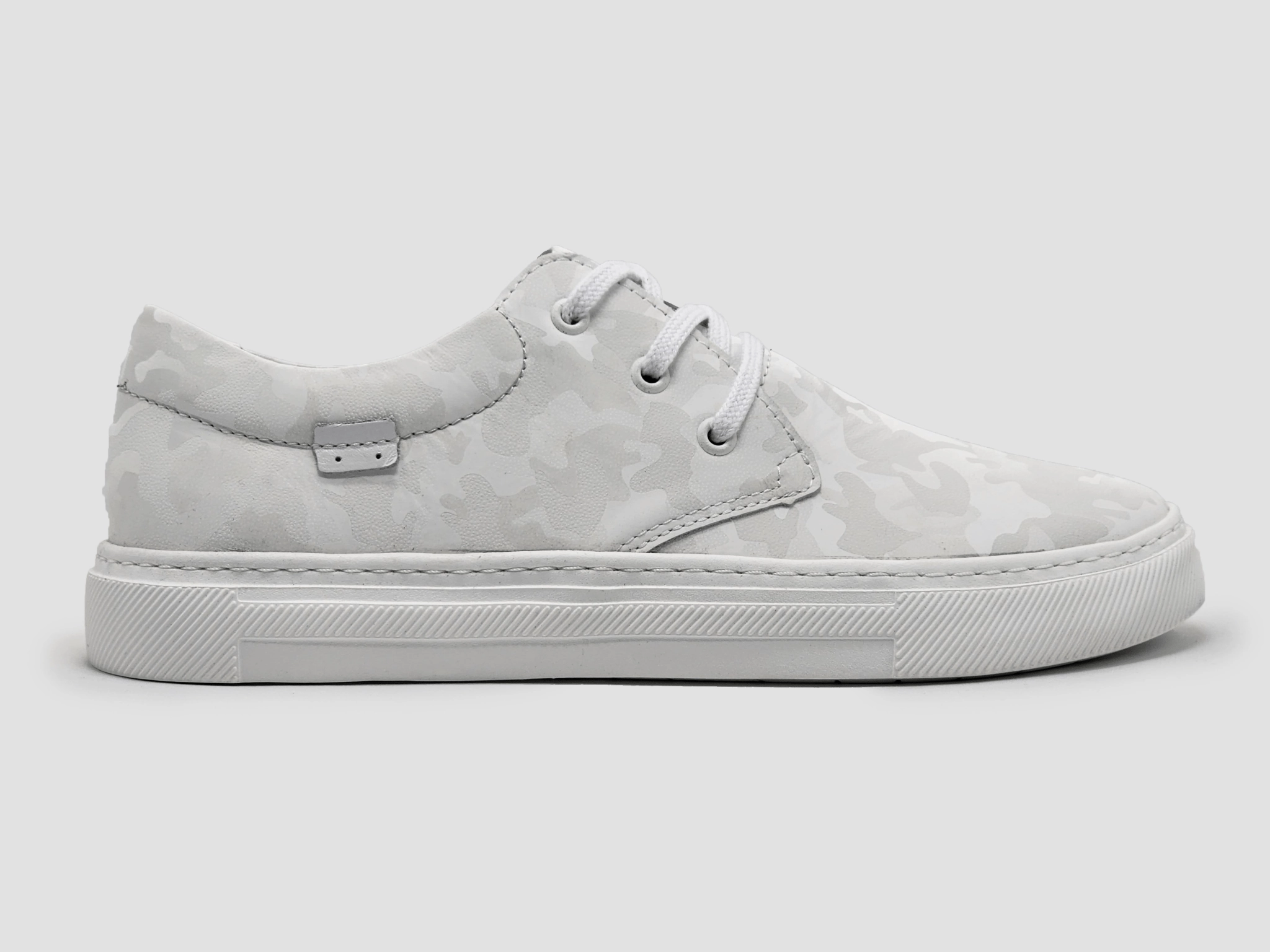 Waterproof Option Women's Camo Leather Sneaker - White