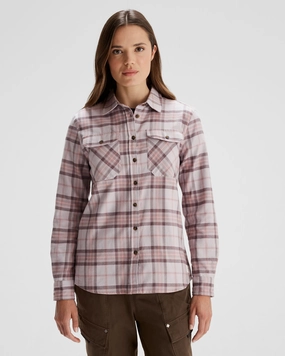 Women's Carrillon HF Long Sleeve Shirt  - Mountain Plaid Dove Mountain Escape