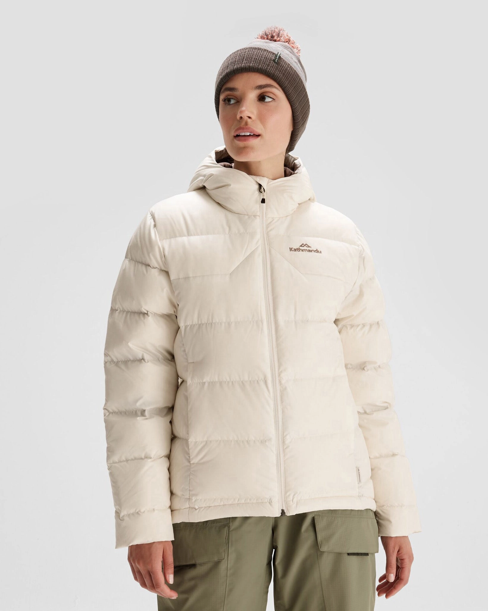 Women's Epiq Hooded Down Jacket - Natural Refined Casual