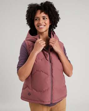 Women's Frisco X Hooded Down Vest - Bliss Cold Day Look