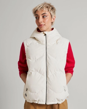 Women's Frisco X Hooded Down Vest - Natural Polarized Sun Protection