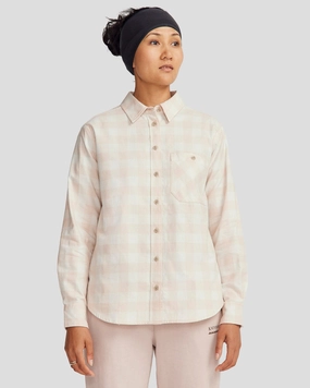 Women's Fyfe Flannel Shirt - Mineral Gingham Street Style