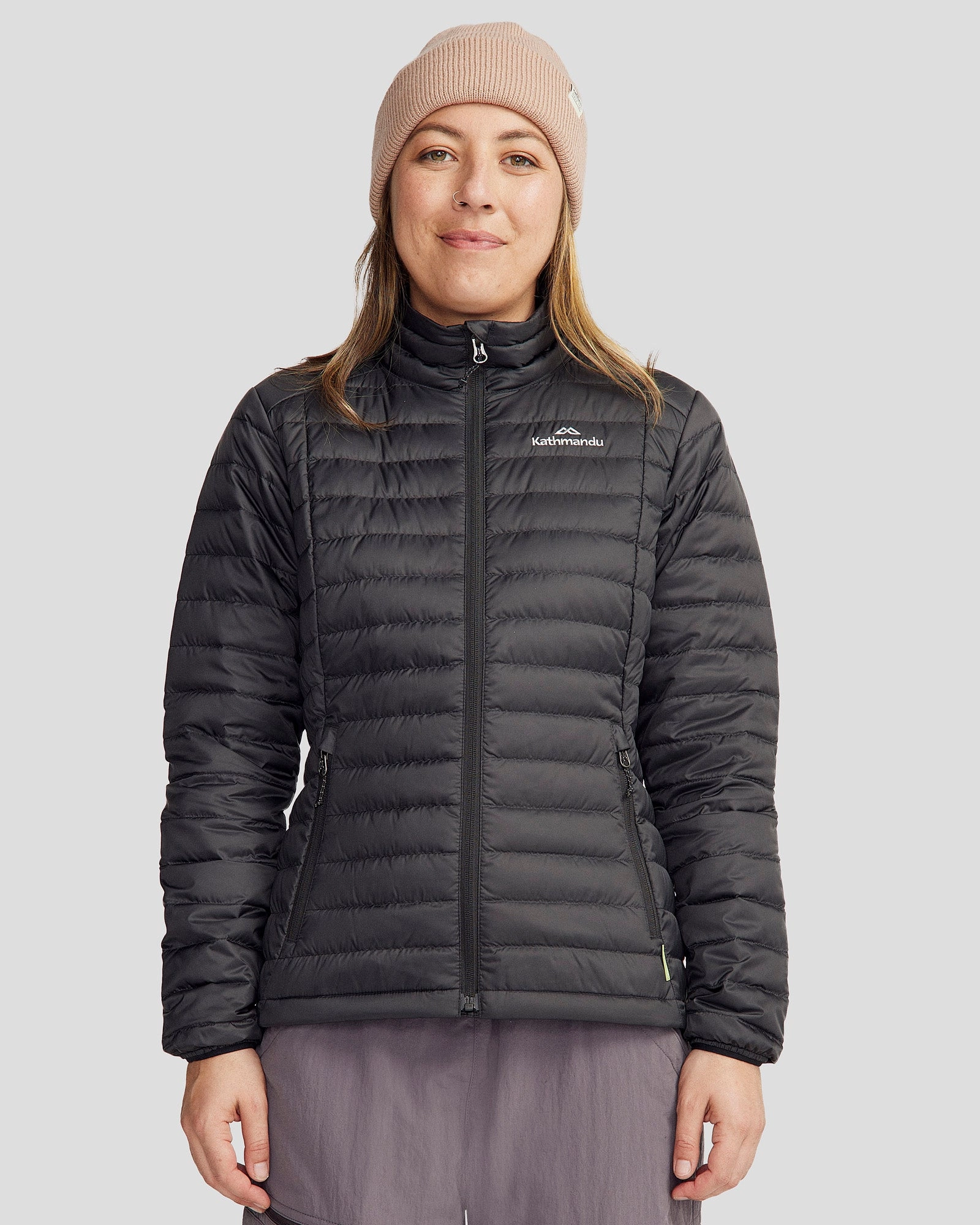 Classic Fit Cut Women's Heli 600 Fill Lightweight Down Jacket - Black