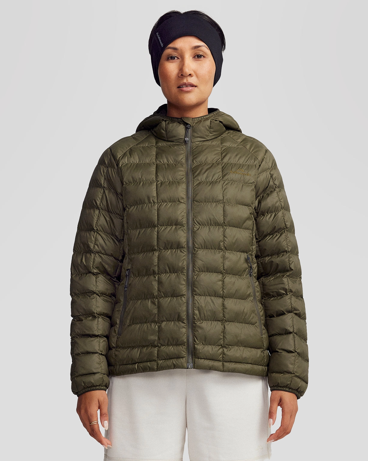 Multi Pocket Utility On Duty Layer Women's Heli Insulated Hooded Jacket - Light Moss