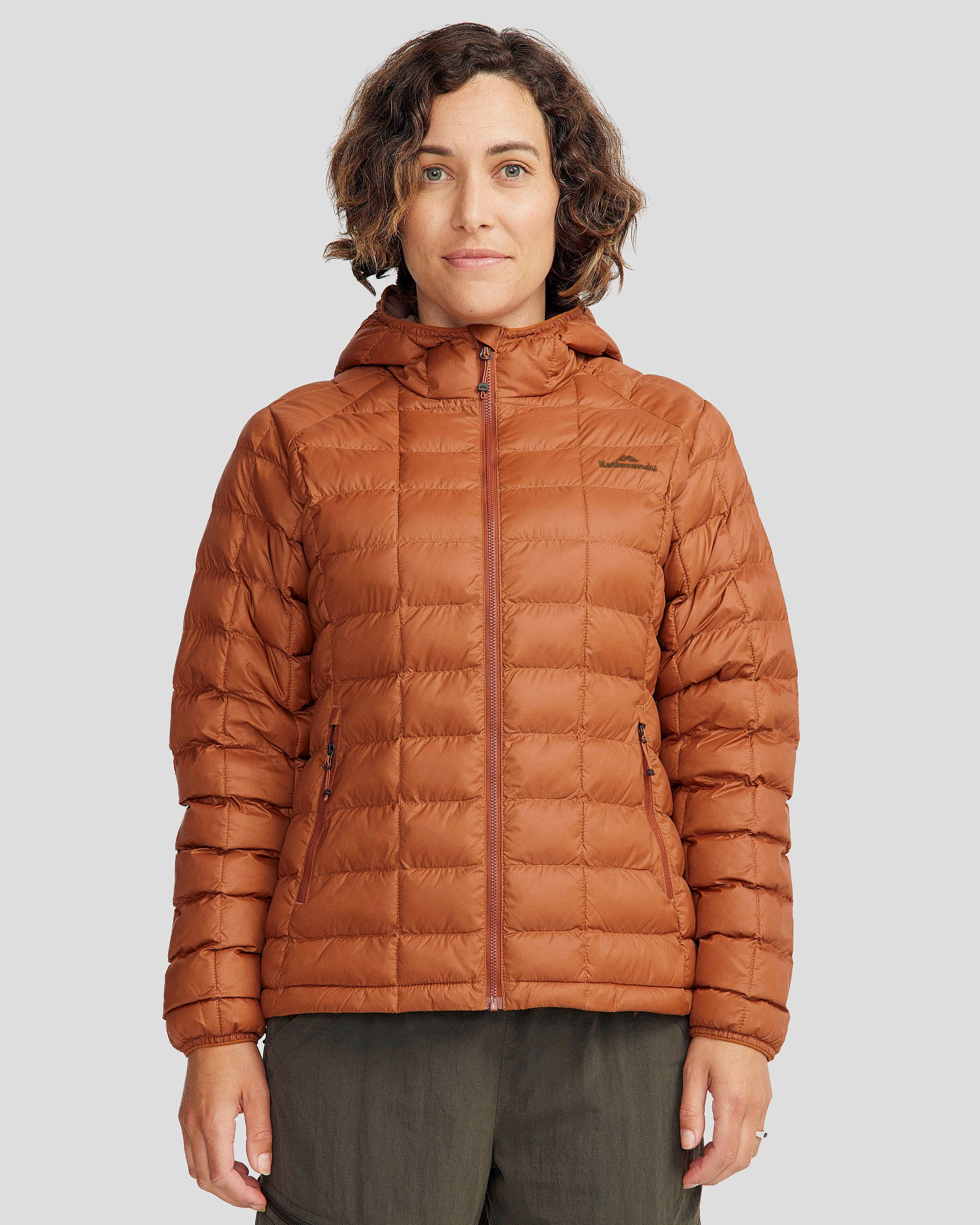 Tagless Neckline Design Functional Layer Piece Women's Heli Insulated Hooded Jacket - Woodsy