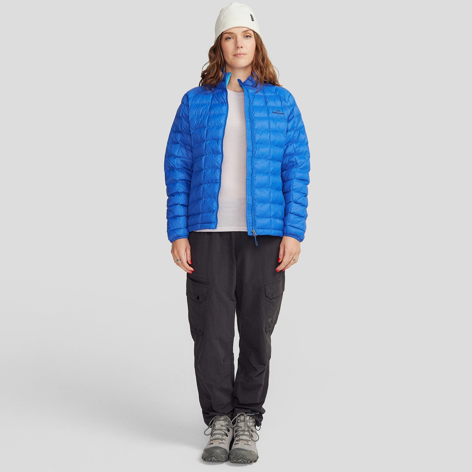 Women's Heli Insulated Jacket - Peak Blue Clean Minimal Look Roll Up Hood